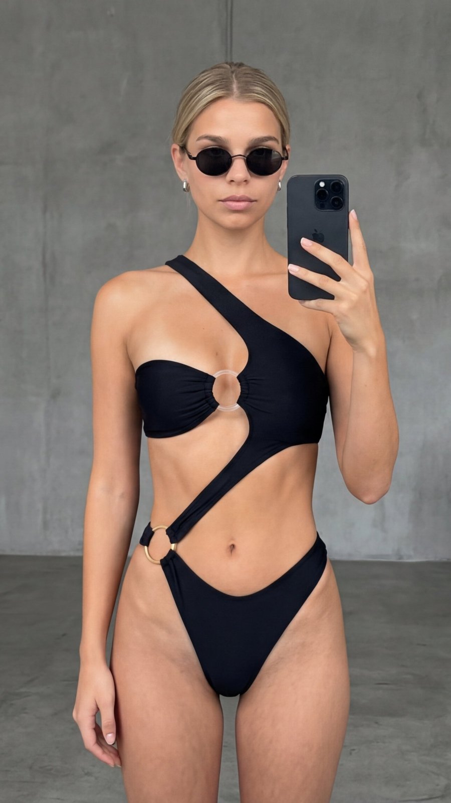 שלם מונקו | שחור - Aquabell Bikinis