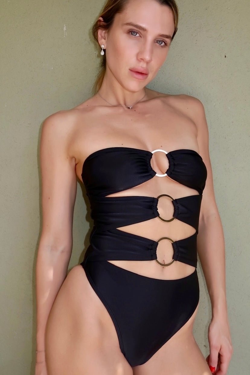 שלם ביאנקה | שחור - Aquabell Bikinis