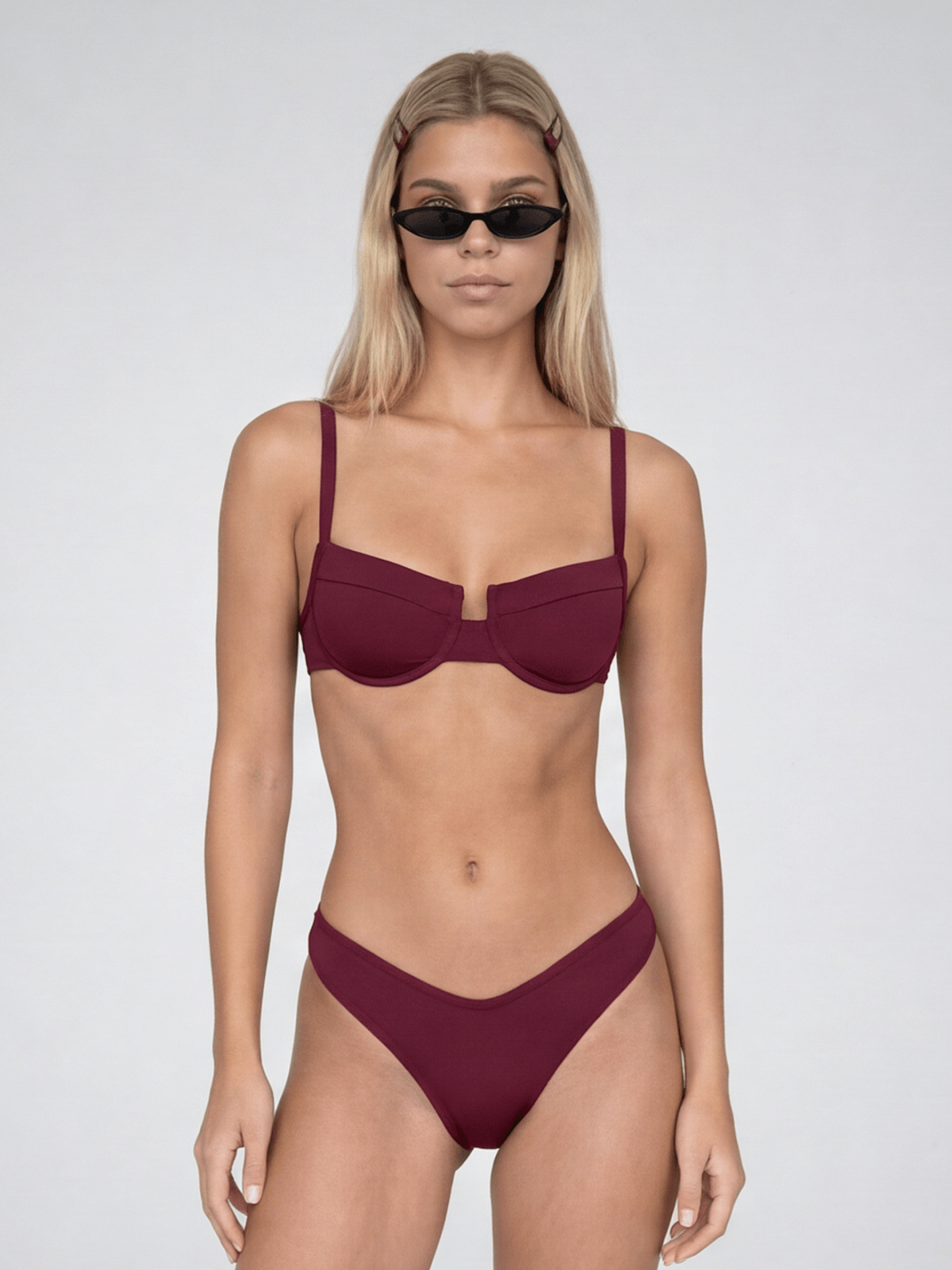 חזיית דיאן | RED WINE - Aquabell Bikinis