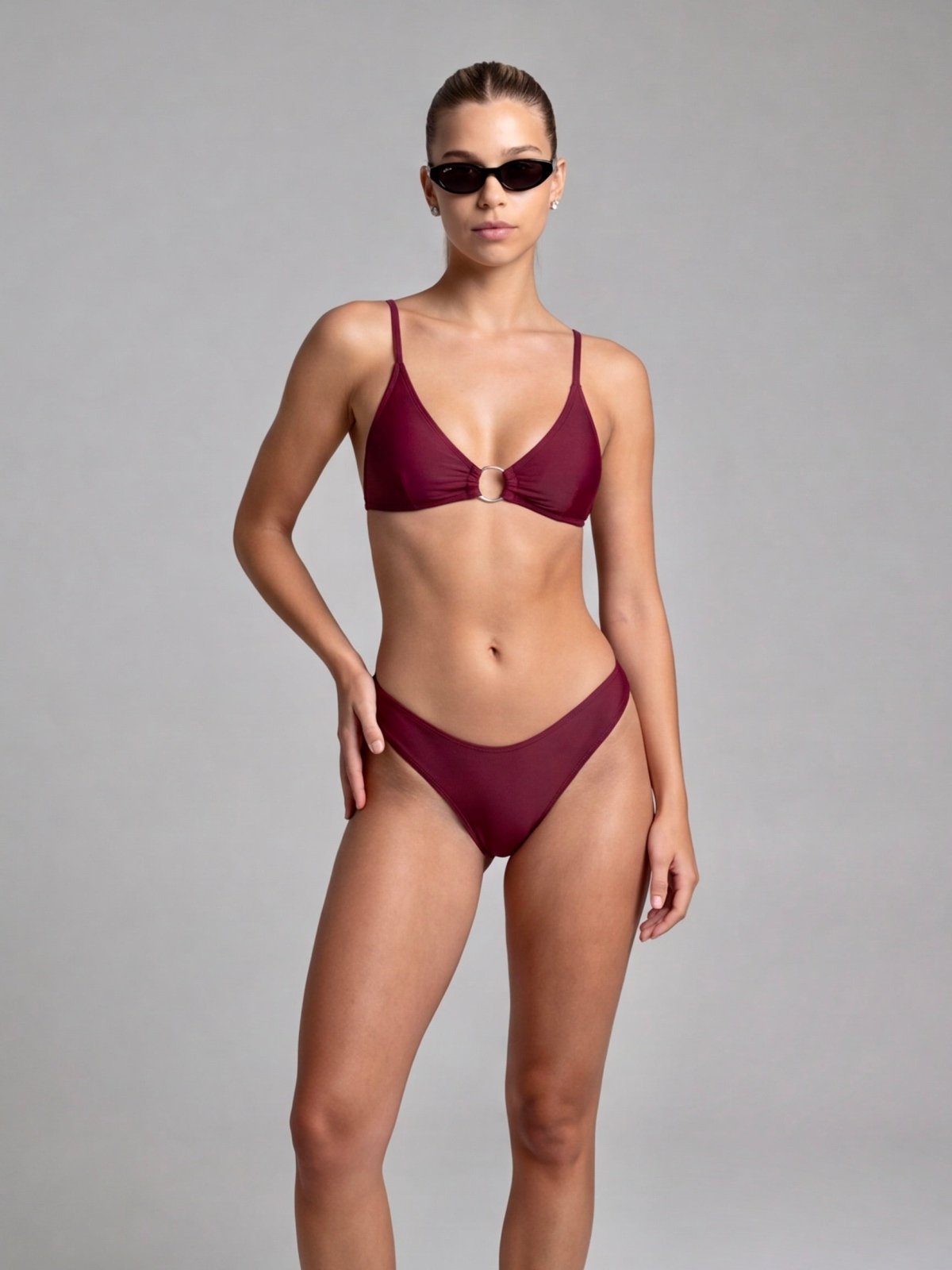 חזיית הלן | red wine - Aquabell Bikinis