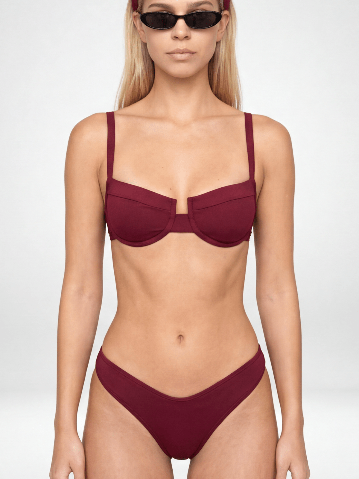 תחתון מייגן| RED WINE - Aquabell Bikinis
