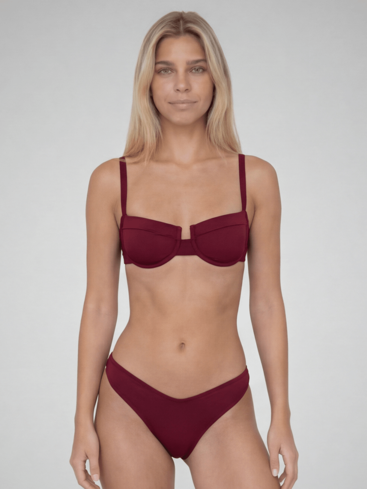 חזיית דיאן | RED WINE - Aquabell Bikinis
